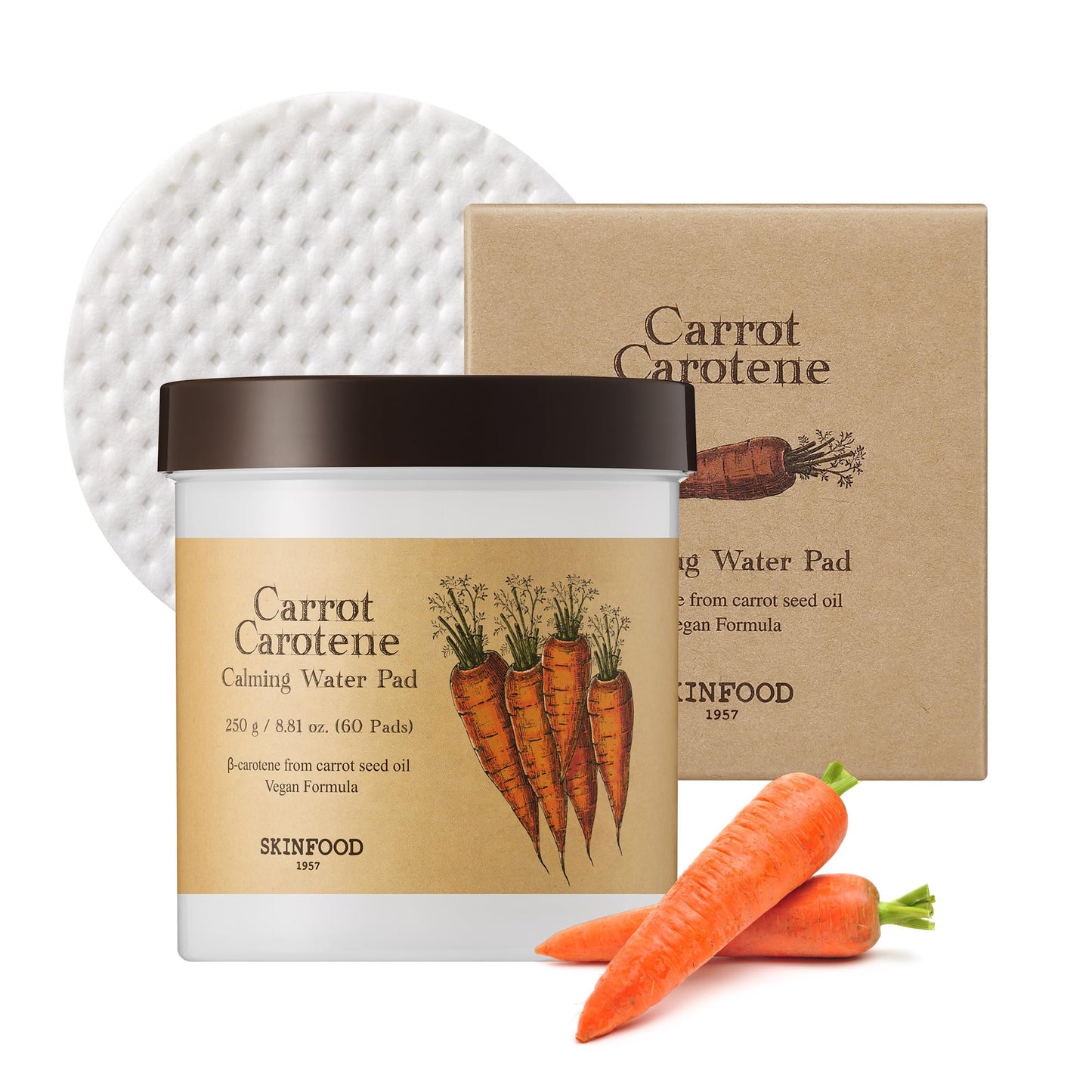 Carrot Carotene Calming Water Pad (60 Pads)