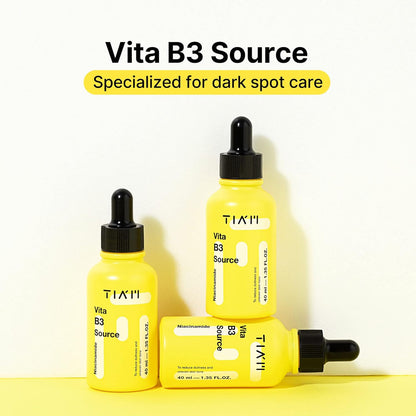 TIAM Vita B3 Source, 10% Niacinamide (Vitamin B3), 2% Arbutin Serum, Age spot, Hyperpigmentation, Dark spot, 1.35 Oz