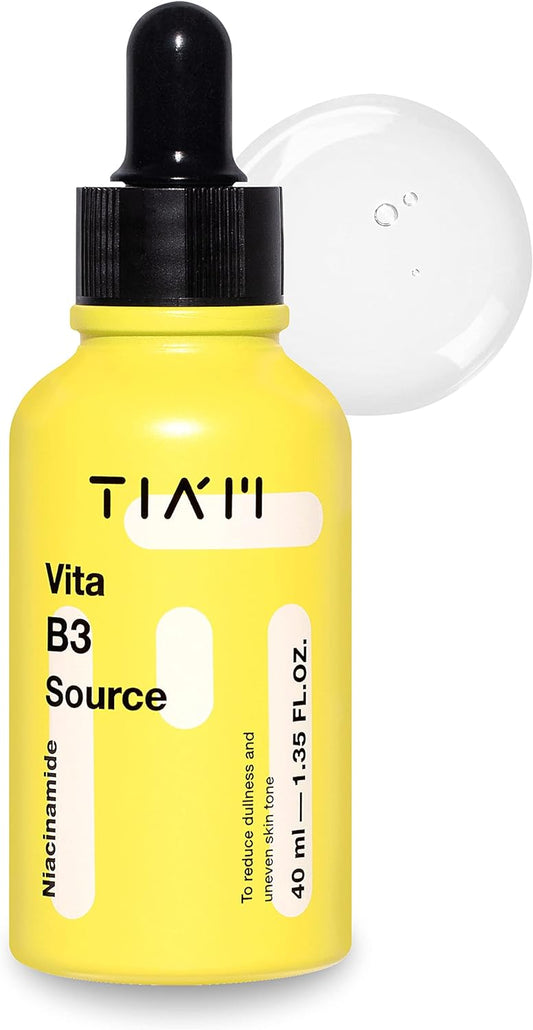 TIAM Vita B3 Source, 10% Niacinamide (Vitamin B3), 2% Arbutin Serum, Age spot, Hyperpigmentation, Dark spot, 1.35 Oz