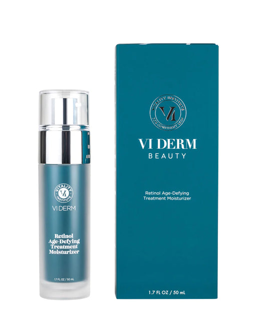 VI DERM Age-Defying Treatment Moisturizer, With Retinol, Vitamin C, and Green Tea, Enhances Collagen Production, 1.7 Fl Oz / 50 mL